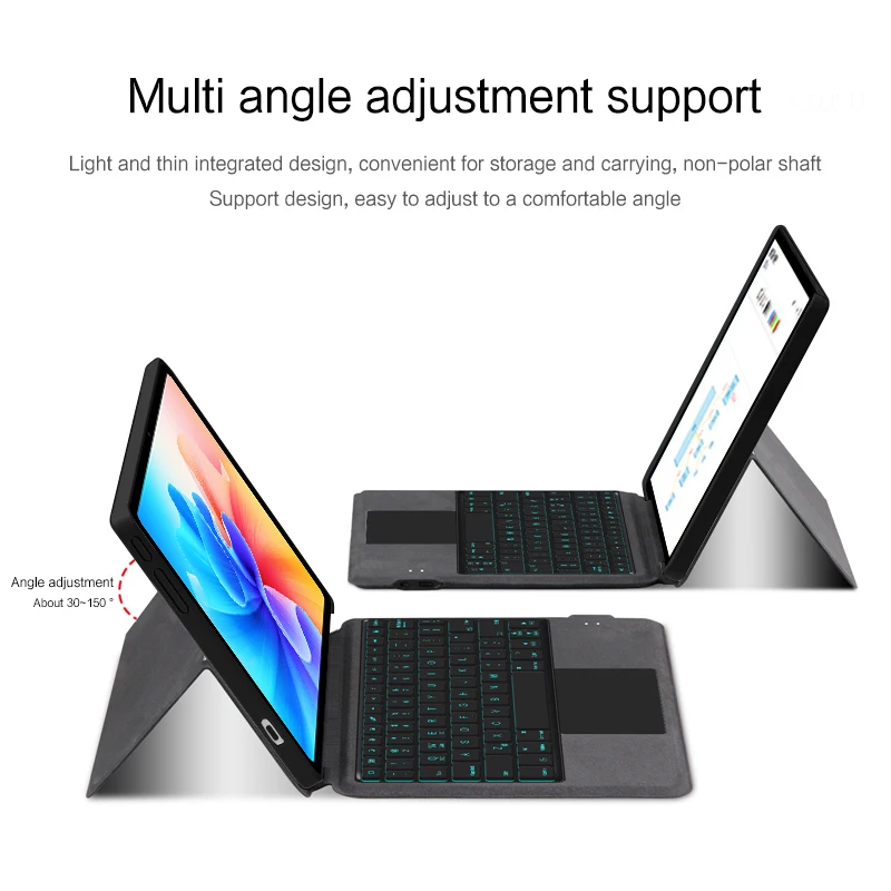 Teclado para Teclast Tablet Shell Capa Protetora para Teclast T40 Pro 10.4 Preto Case - Imagem 6