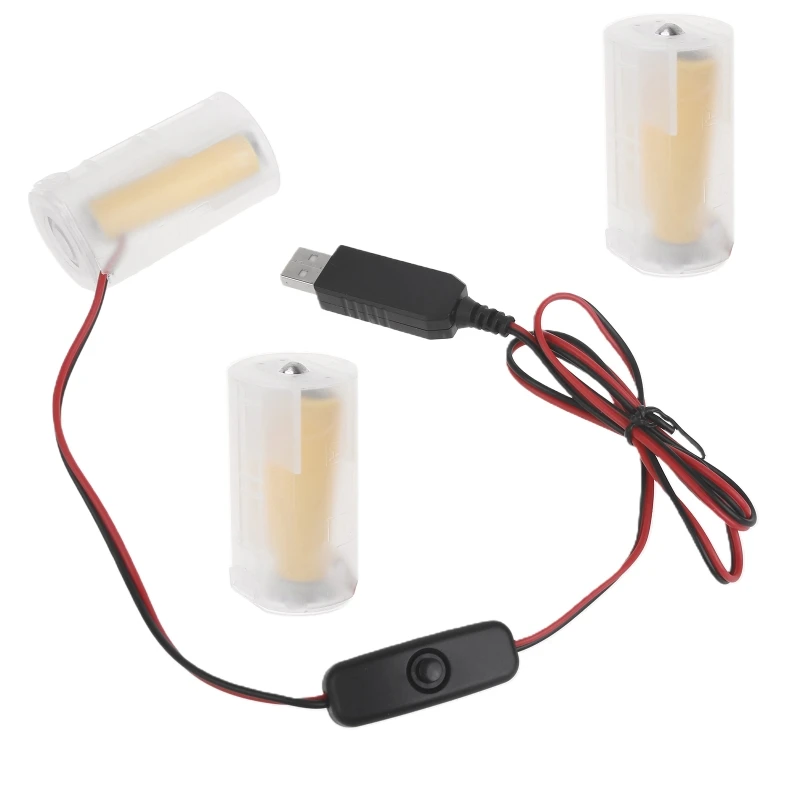 

USB 5V 2A to 4.5V1A LR20 D Eliminators Cable for Flashlight/Scale Dropship