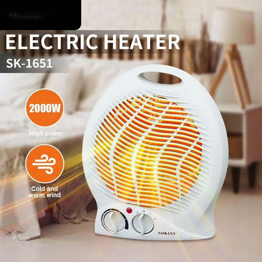 2 in 1 Ceramic Radiator Small 2000W Space Heater Electric Fan Electric Hot  Warm Hot Warm Air - AliExpress