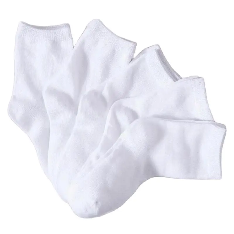 10Pairs Kids Pure White Sock Baby Boy Girl Solid Breathable Cotton Sport 1 9YearsSocks