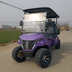 CE Certification 48V 72V Lithium Battery Lifted Kit Golf Carts Off Road Tires Solar Panels 4 Seater Electric Golf Cart