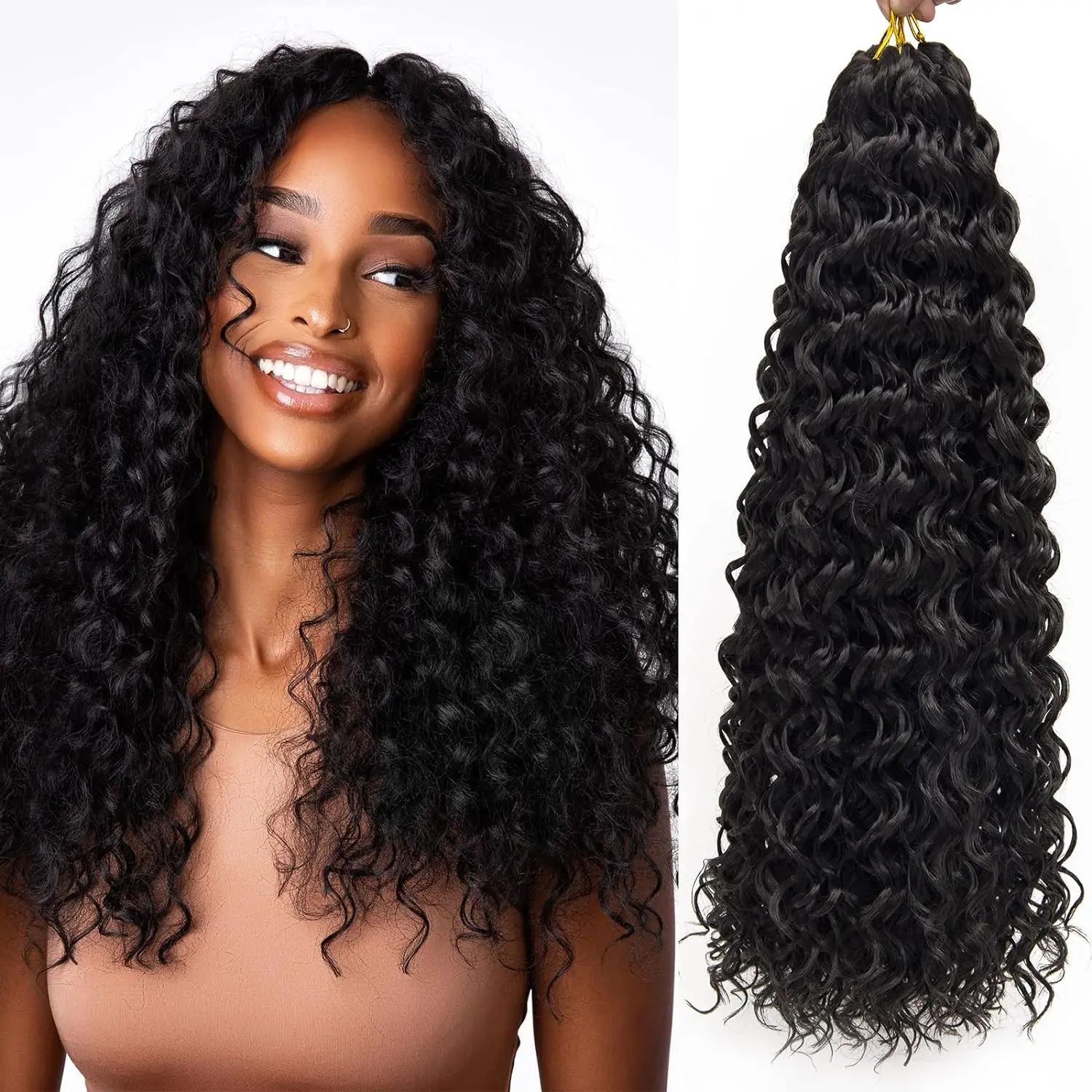 beach wave human hair extensions