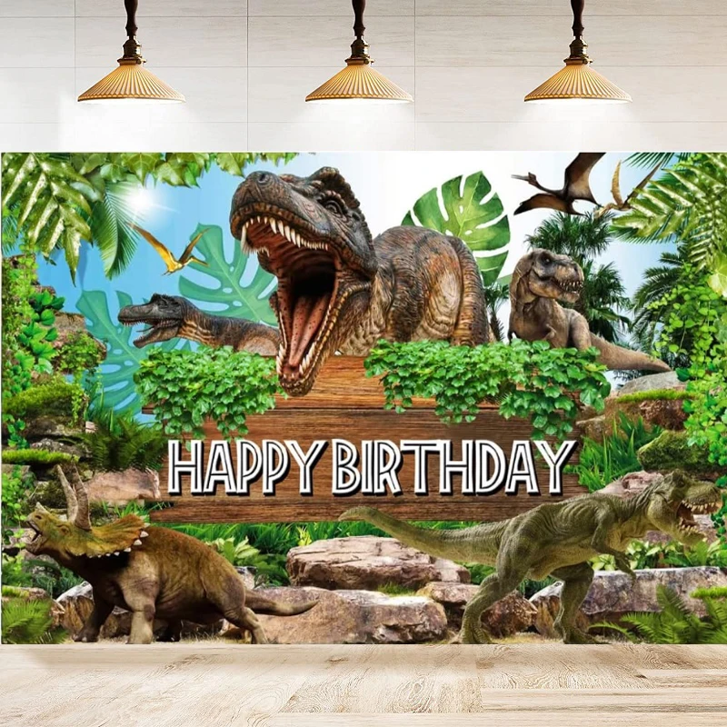 

Задний фон для фотосъемки, Фотофон для детей, тропические джунгли, динозавры, аксессуары для декора