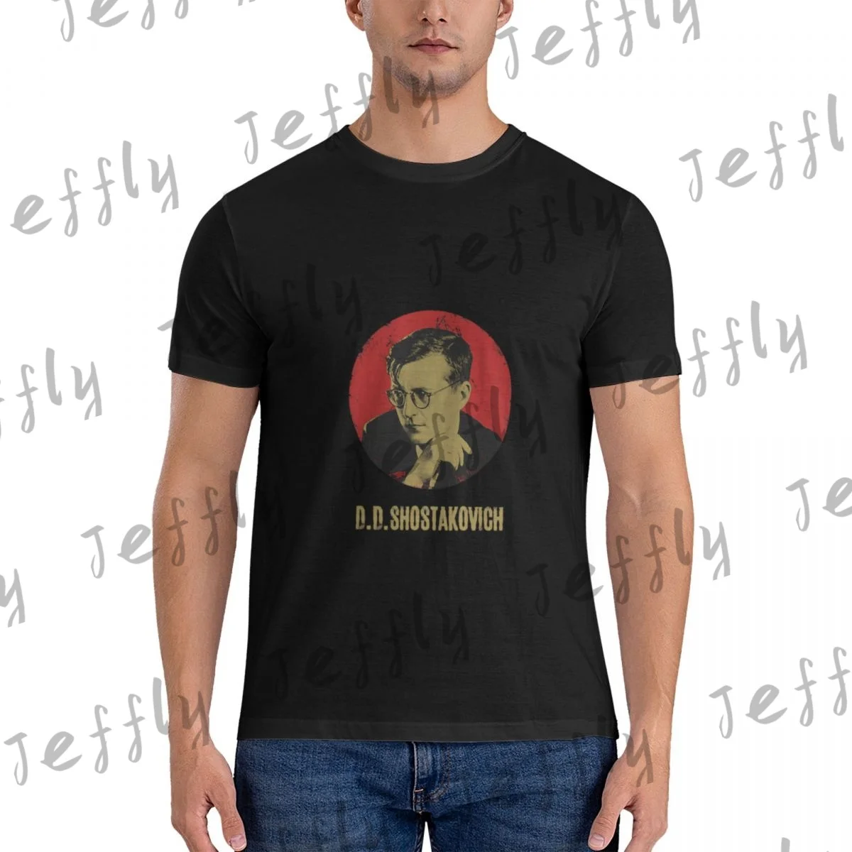 

Shostakovich 1 крутая повседневная мужская Базовая футболка с коротким рукавом