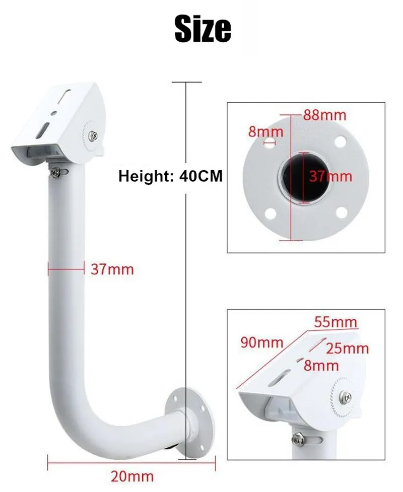 L Shape Lengthened Outdoor Surveillance Camera Bracket
