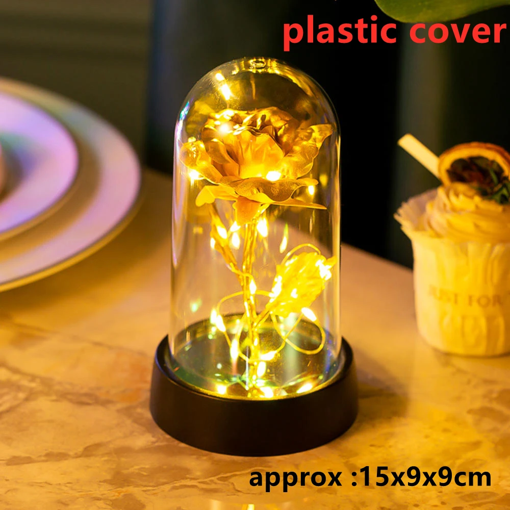 LED Galaxy Rose Artificial Flowers - Wedding, Valentine's, and Mother's Day Decoration Gift (Battery Not Included)