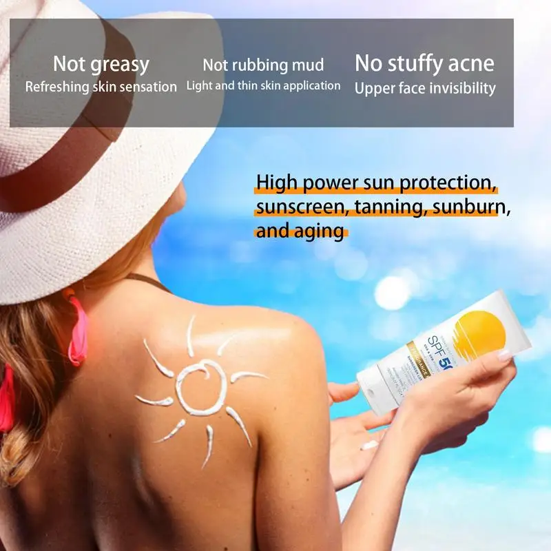 UV Protector Lotion 100ml Sunscreen For Face UV Lotion For Face SPF50 Sunscreen Moisturizer Water Resistant