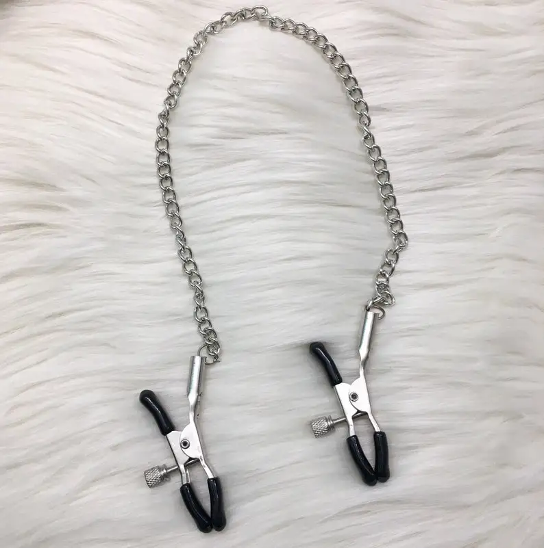 Nipple Clamp with Chain Nipple Clips BDSM toy Kink Fetish Erotic wear Body Clamps Bondage