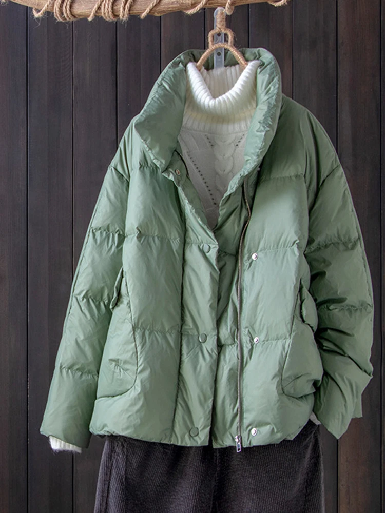 

SEDUTMO Winter Ultra Light Thin Duck Down Coat Women Warm Slim Casual Jackets Autumn Pocket Basic Parkas ED1653