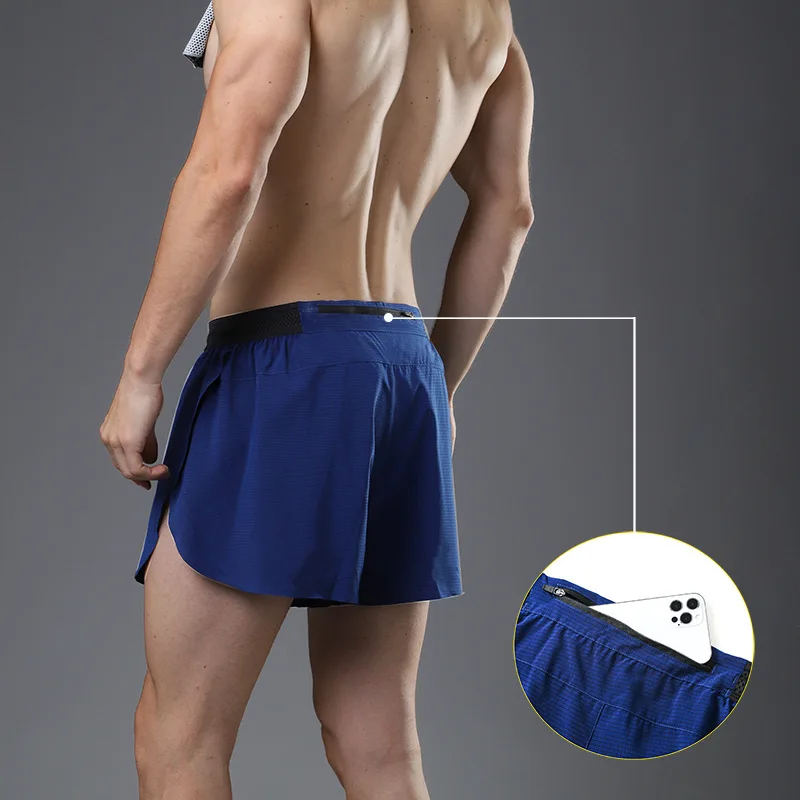 Sports Shorts Men's Spring Summer Marathon Running Fitness Anti-light Quick-drying Breathable Loose Three-point
