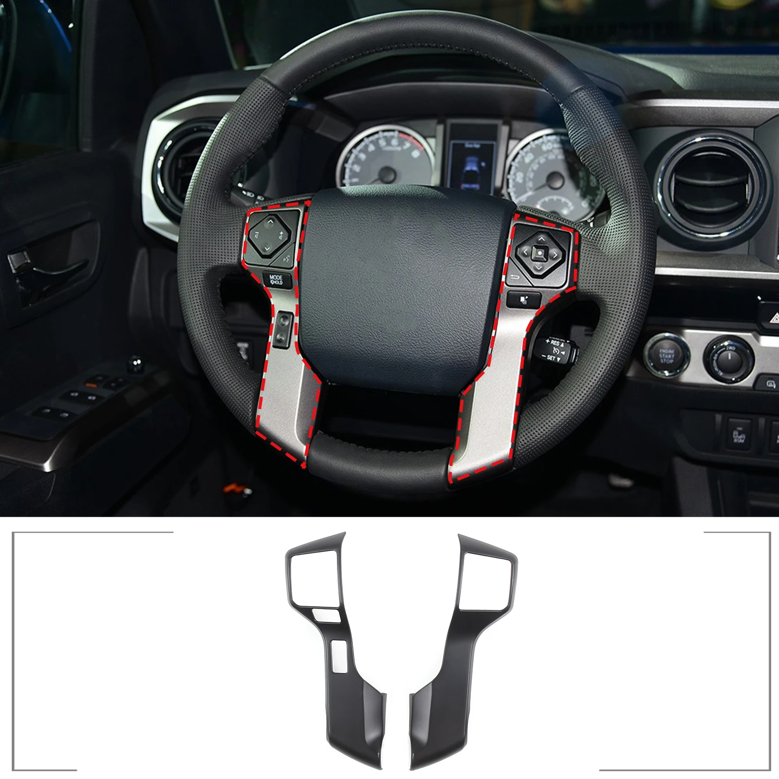 

Кнопки на рулевое колесо для Toyota Tacoma 2011-2015/Toyota Sequoia 2014-2020, крышка для отделки панели, автомобильные аксессуары