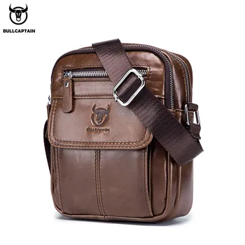 Borse a tracolla da uomo Casual Bullcaptain borsa a tracolla da lavoro borsa da uomo in pelle di mucca di alta qualità Mini tasca di grande capacità