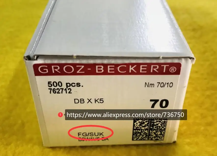 오리지널 Groz Beckert 자수 바늘 DBXK5 Nm 70/10 FFG/SES FG/SUK DB X K5 타지마 Barudan SWF 중국 해피 머신 예비 부품, 해피 머신 예비 부품