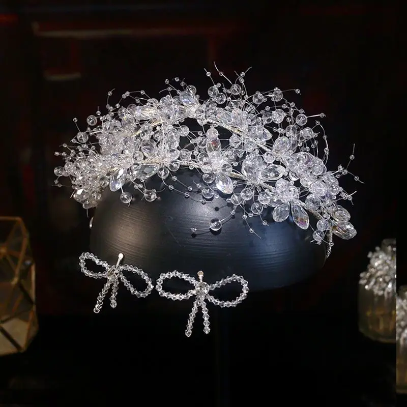 

Новая блестящая и прозрачная Тиара для девушек, свадебные аксессуары для волос