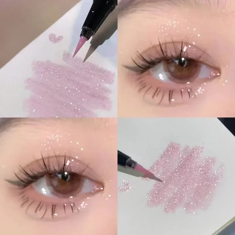 Shimmer Highlighter Pencil Smooth long lasting Waterproof Diamond Champagne Gold Pink Brighten eyeshadow pen eyeshadow pencil