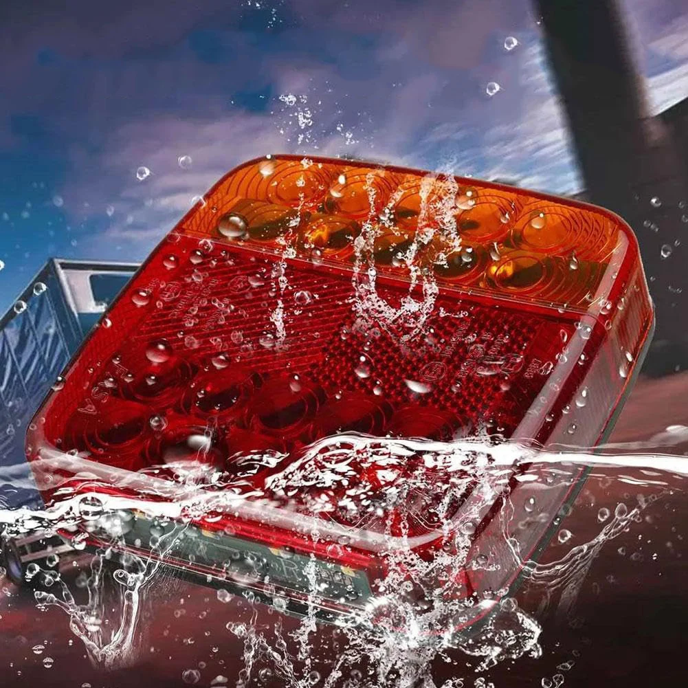 1set Wireless Trailer Lights LED Magnetic Waterproof  Tail Lights for Trailer Rechargeable Towing Light Kit for Trucks Boat RV V