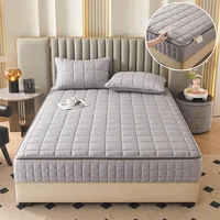 Six Sides Full Enclosed Mattress Protector Cover with Zipper Closure Thicken Quilted Mattress Topper Pad Luxury Soft Bed Sheet 1