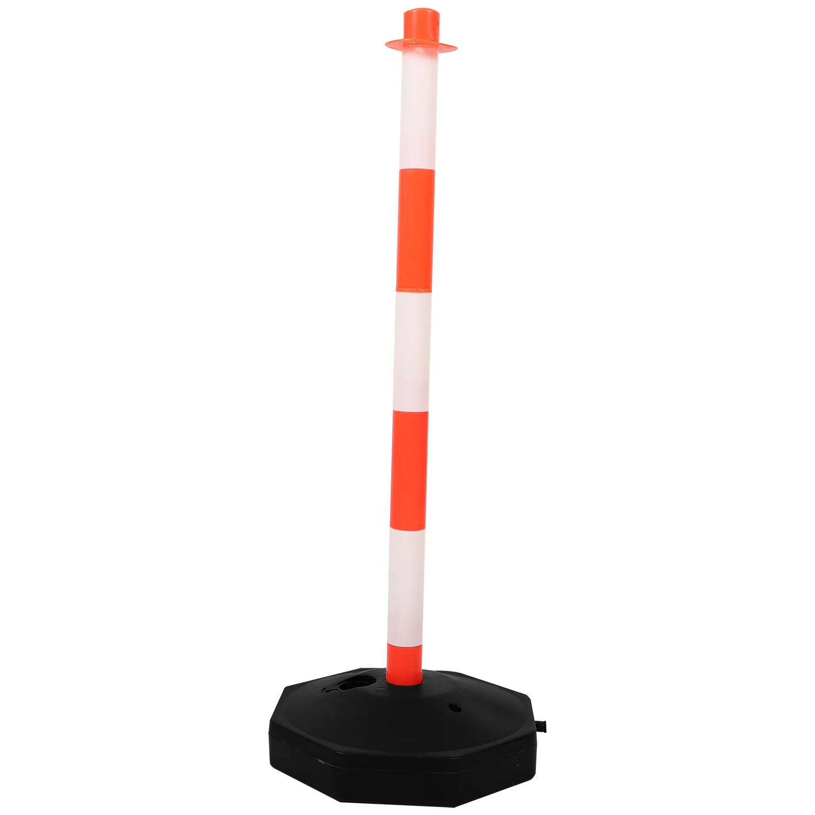 

Traffic Delineator Post Cone Fillable Base Portable Plastic Parking Pole Barriers Traffic Safety Delineator Parking Lot