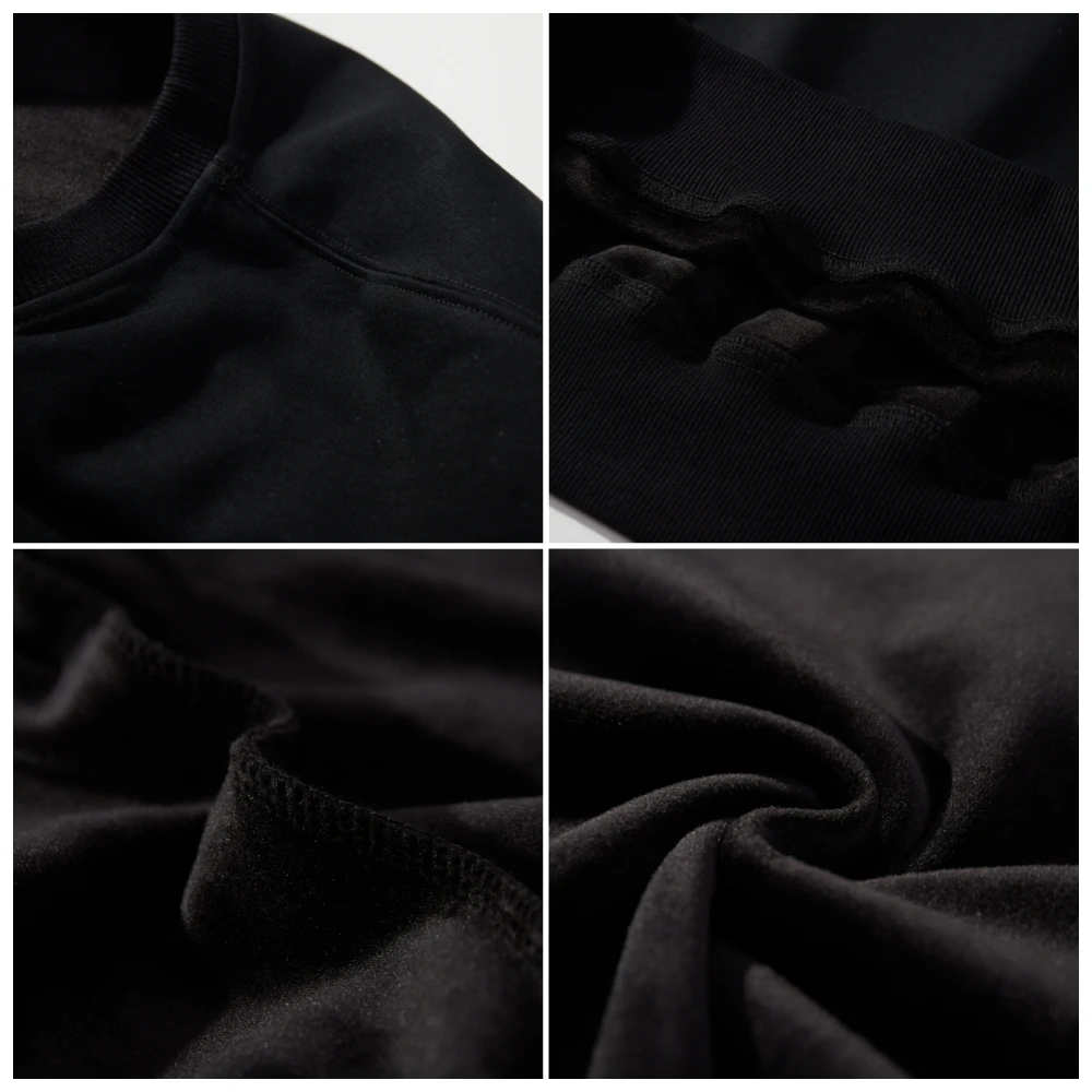 CREW NECK Letter Print Sweatshirts Hoodie Autumn Winter Fleece Pullover High Quality Men Women Tops Male Hip Hop Trendy Hoodies