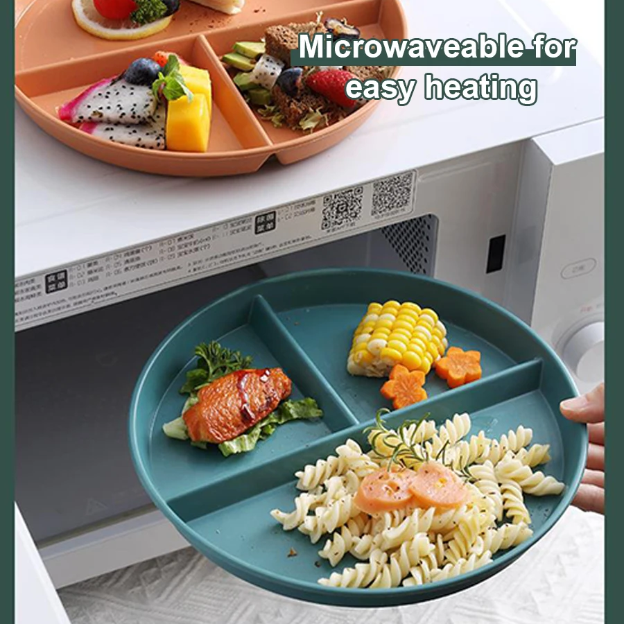 Assiette à grille de 23cm Assiette de réduction de graisse Assiette de riz  à trois grilles pour enfants Assiette de petit déjeuner à dessert séparée  Cuisine - AliExpress, image size:900x900