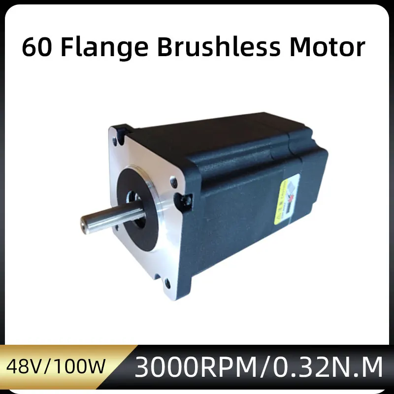 NEMA 24 BLDC Motor Brushless DC Motor 24V 100W 3000rpm Body Length 78mm 0.32N.M Electric Motor