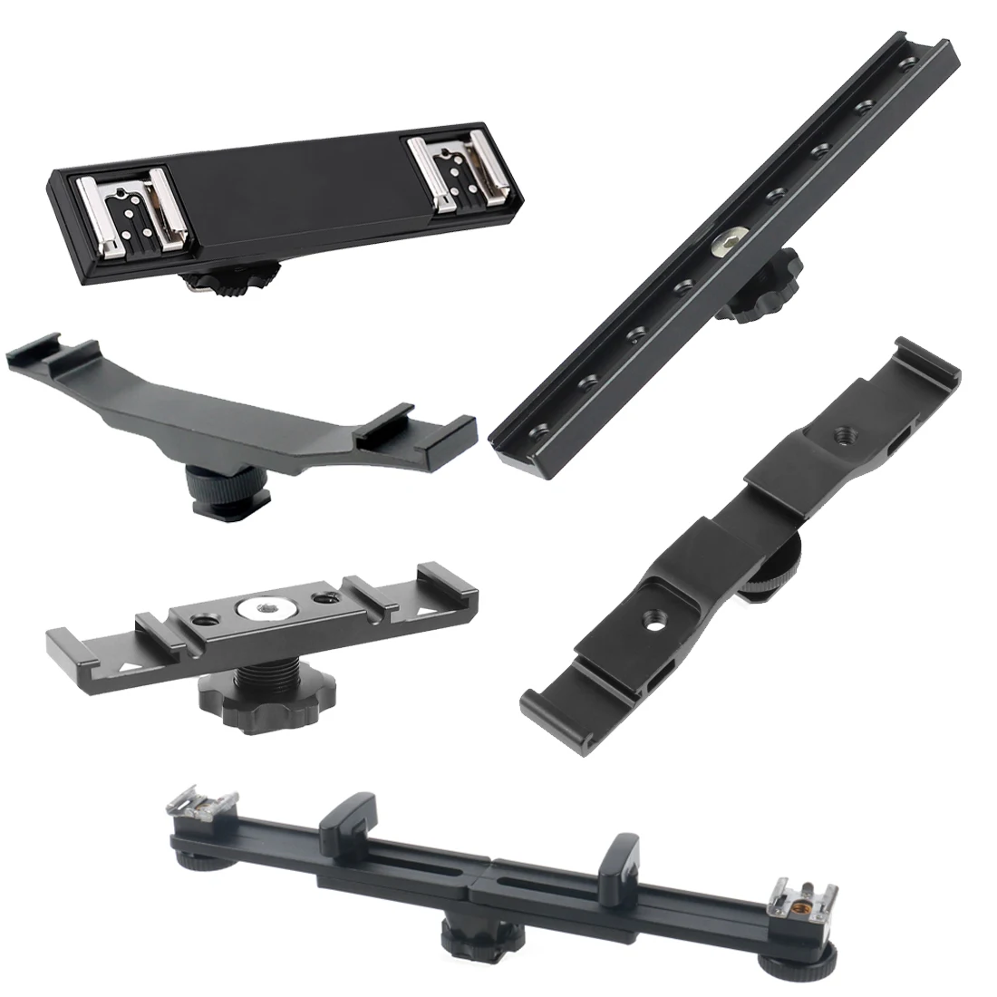Double Cold Hot Shoe Adapter Mount Extension Holder Video Bracket for Canon for