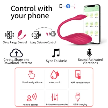 Wireless Bluetooth Dildo Vibrator Sex Toys for Women Remote APP Dual Control Wear Vibrating Vagina Ball Panties Toy for Adult 18 5