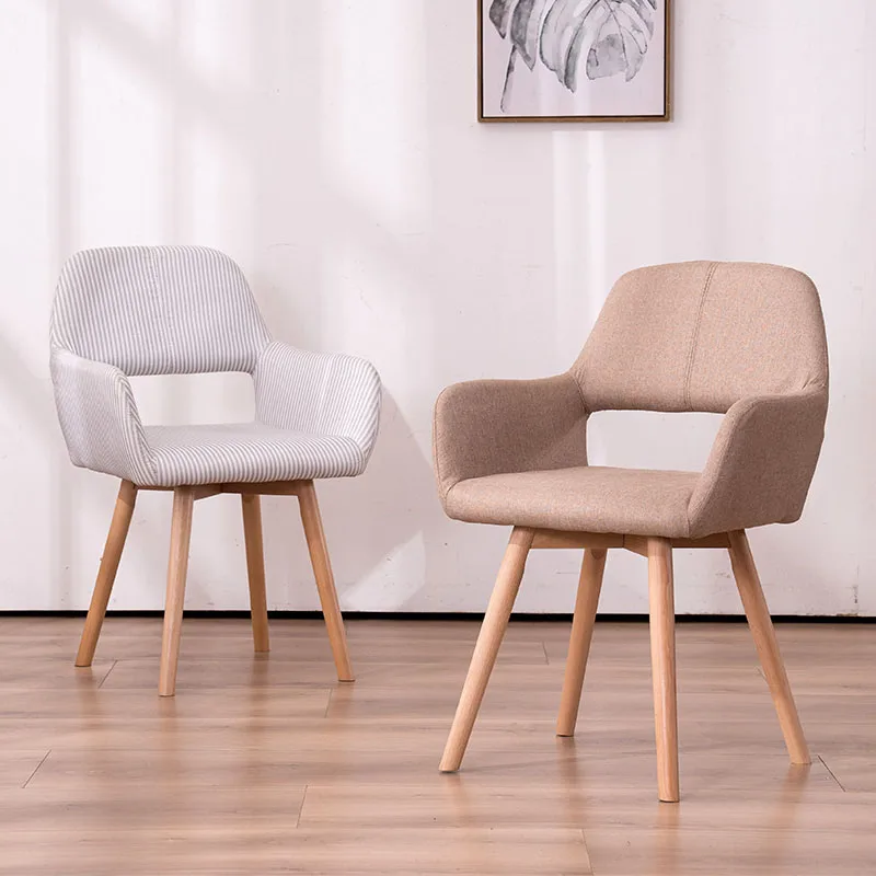 Cream Wind Trendy Dining Chairs Nordic White Comfort Small Apartment Living Room Chairs Simplicity Modern Chaise Home Furniture