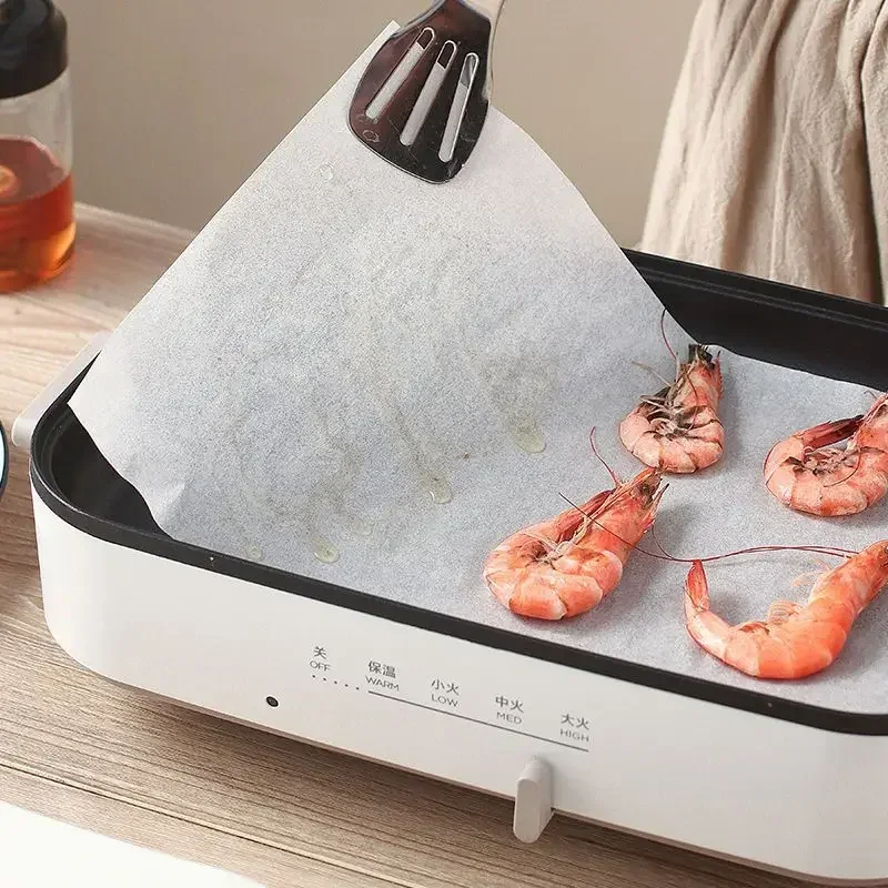 Parchment Paper Baking Sheets Pre Cut Parchment Paper 50 Sheets Nonstick Suitable for Baking Grilling Air Fryer Steaming Bread