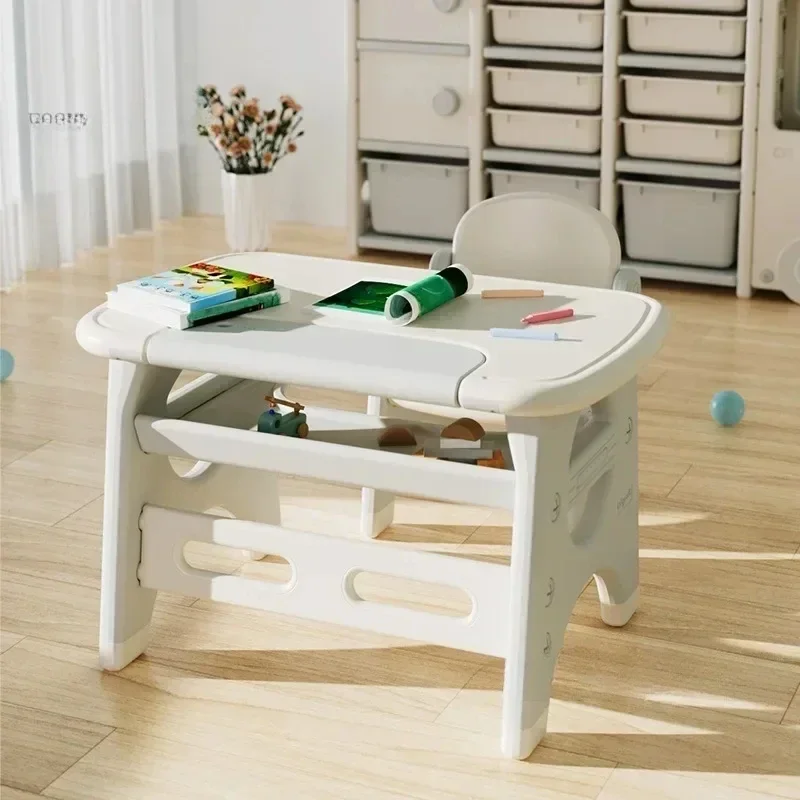 Children Furniture Study Table for Kids Plastic Home Kindergarten Game Learning Table Kid's Desk and Chair Set Toy Desk