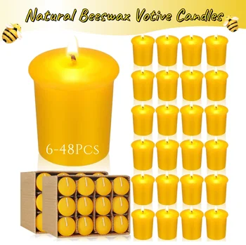 Handmade Beeswax Votive Candles 1
