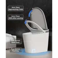 Smart Bidet Toilet with Auto Open Close,1000 Gram MaP Flush Score,Foam Dispenser, ADA Comfort Height, Blackout Flush,Auto Flush 2
