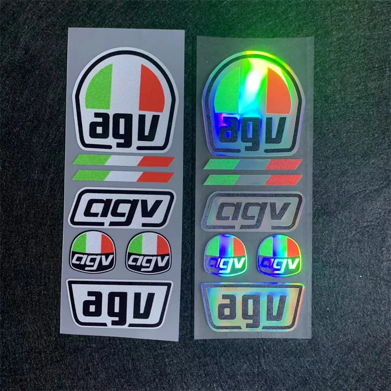 Motorcycle Racing Sponsor Sticker Motorcycles Bicycles Helmets Accessories Waterproof Reflective Modification Sticker For AGV 1pcs motorcycle racing sponsor sticker motorcycles bicycles helmets tank accessories waterproof reflective modification sticker