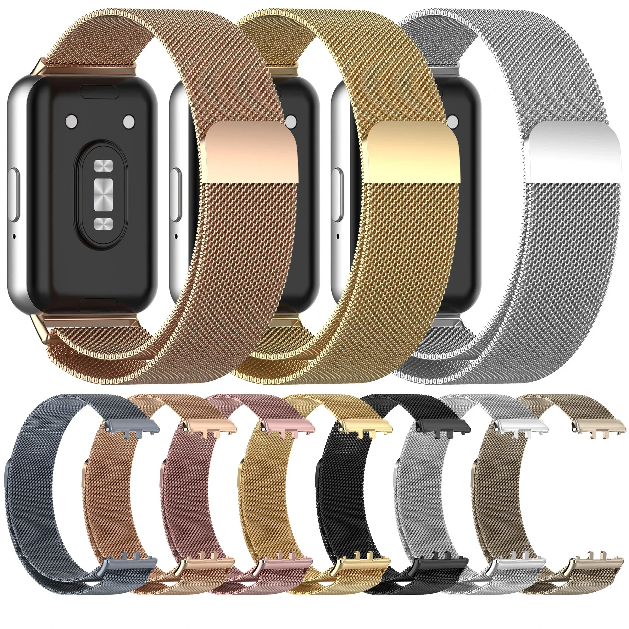 Milanese Magnetic Loop Metal Bracelet Wristband in Silver