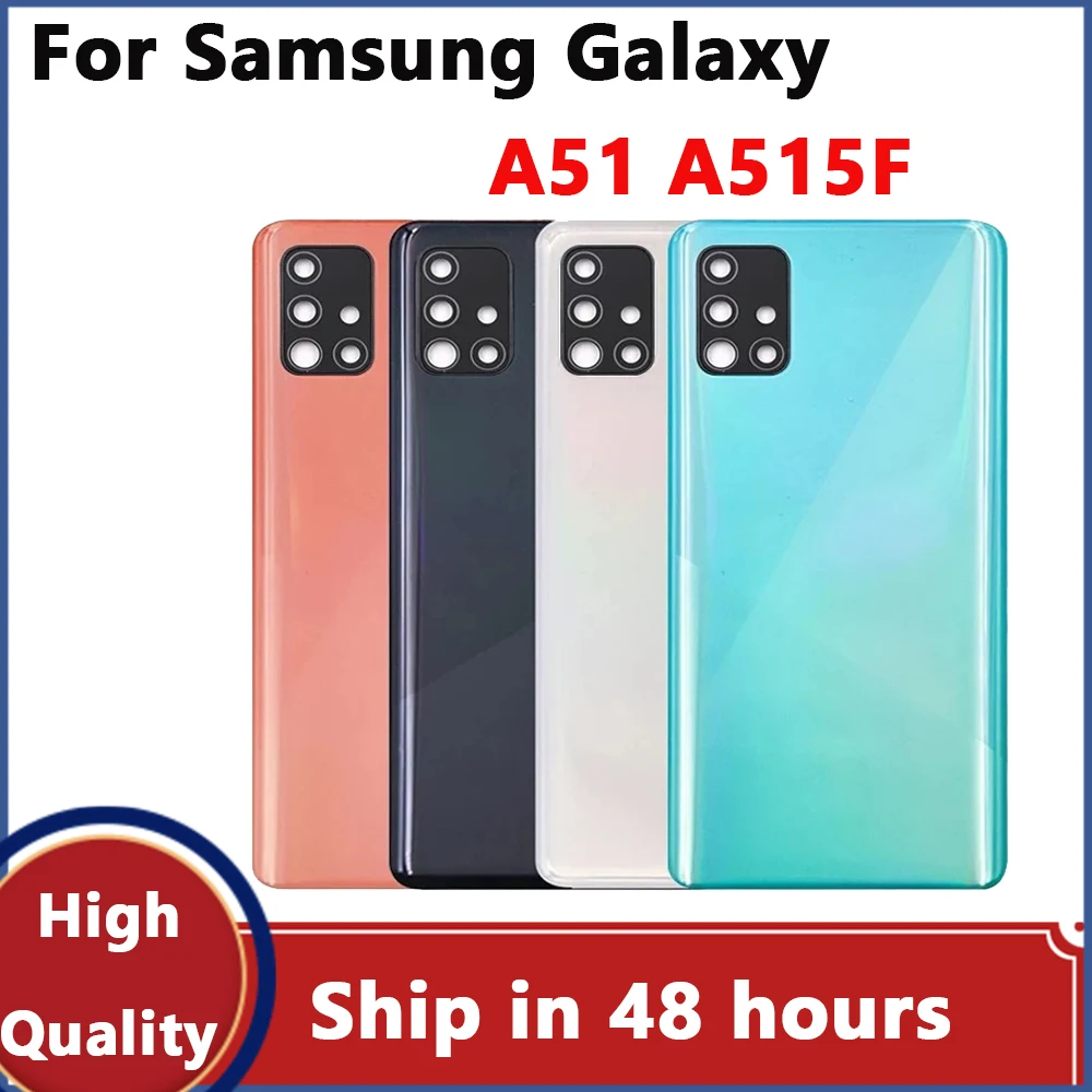 

New Back Cover For Samsung Galaxy A51 Back Battery Cover Glass Door For Samsung Galaxy A51 A515F Rear Housing Glass Case