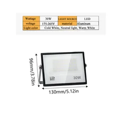 LED Waterproof Outdoor Floodlight for Factories and Billboards (30W)