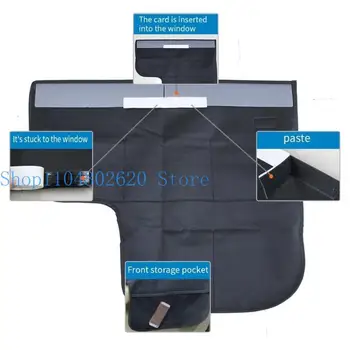 652F Dog Scratch Guard Mat for Car SUV Sedan Oxford Cloth Car Door Protector Mat Car Door Cover with Mesh Pocket