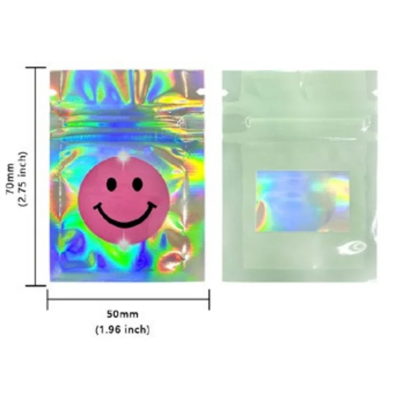 Compact Resealable Waterproof Mylar Storage Pouches with Zip Lock Seal