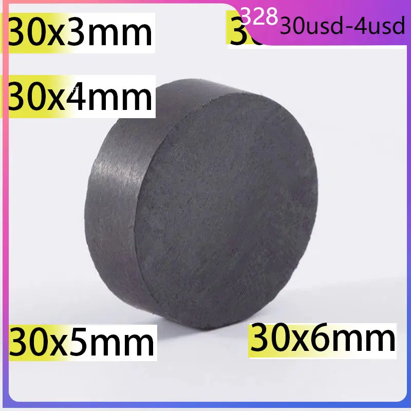 30×3 30×3.5 30×4 30×5 30×6 Round Ferrite Ring Magnets Electric Door Circular Search Magnet N35 for Fridge Iman NdFeB