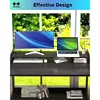 Computer Desk with Shelves, 43 Inch Gaming Writing Desk, Study PC Table Workstation with Storage for Home Office, Living 5