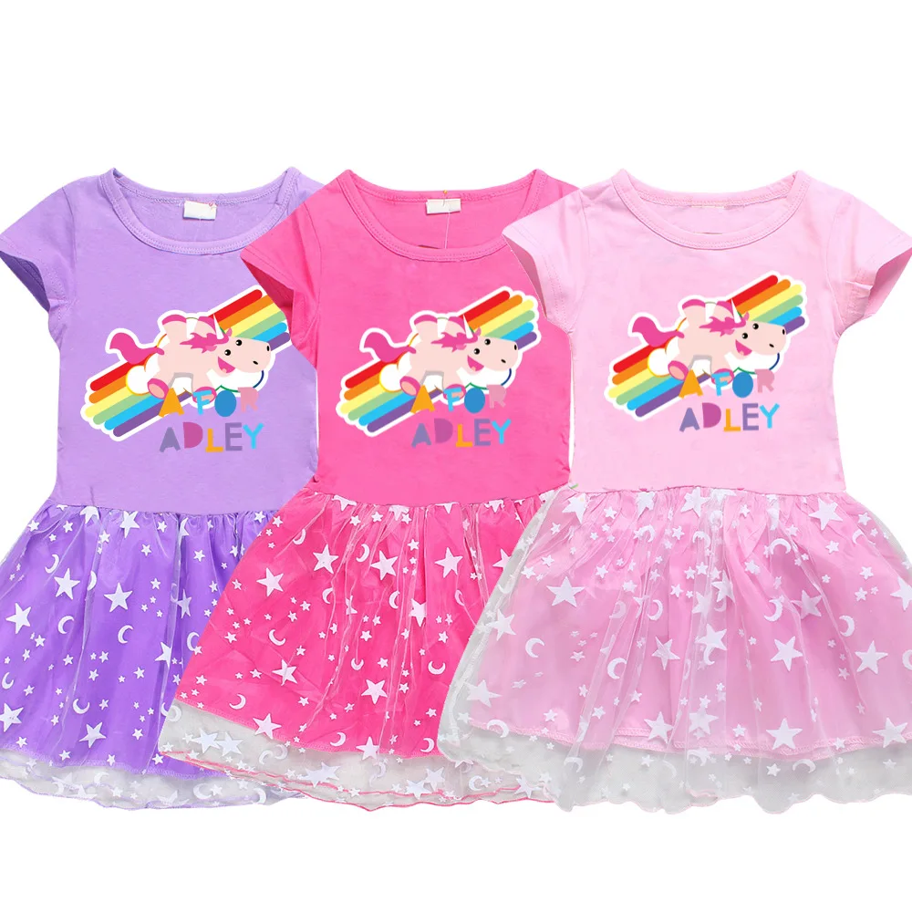 

New 3D dresses Various styles of dresses A for Adley Girls Clothes Summer dress baby girl clothse kids dress for girls