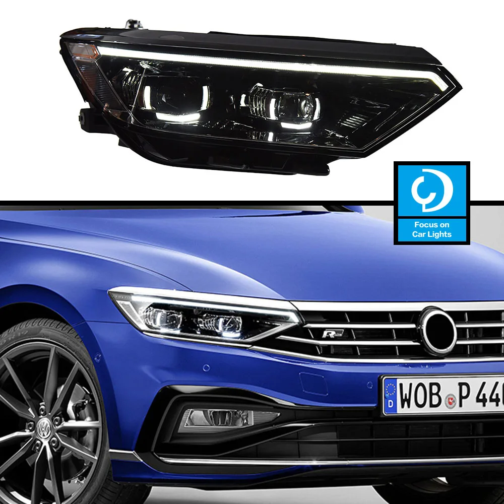

Car Front Headlight For VW Passat B8 Eu B8.5 2016-2019 Fiesta LED HeadLamp Styling Dynamic Turn Signal Lens Automotive 2PCS