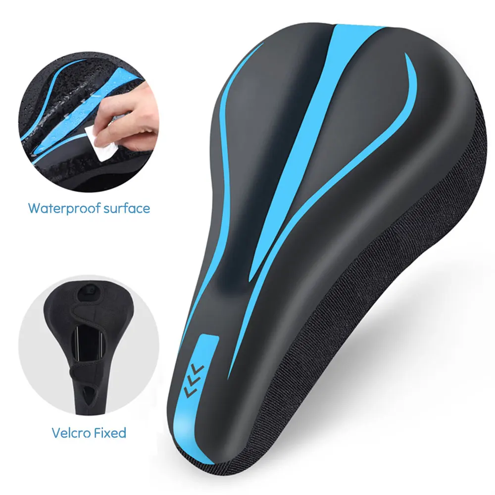 

MTB Mountain Bike Seat Cover Bicycle Saddle With Adjustable Velcro Cushion Exercise Outdoor Comfortable Bike Seat for Men Women