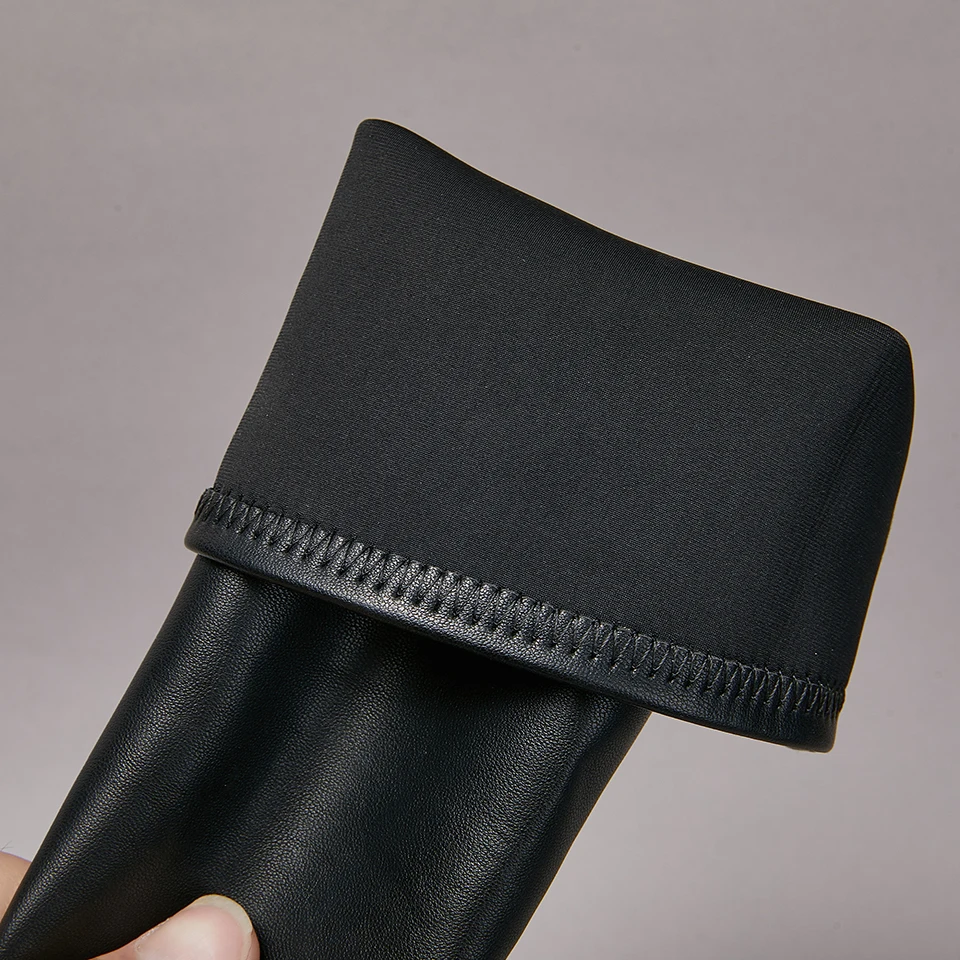 Men Casual Shoes Mid Calf Slip-on Luxury Trainers Thick Sole Ro Women Sneakers Flat Over Knee Thigh High Top Black Socks Boots 6