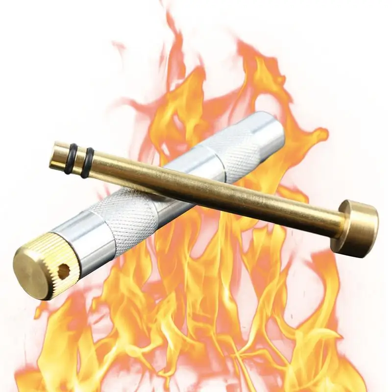 Fire Starter Tube Pistone Fire Starter Campeggio Accendifuoco Outdoor Camping Gear Metal Fire Rod Per La Sopravvivenza Escursionismo Caccia
