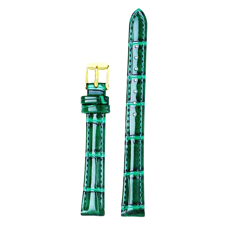 Elegant Genuine Leather Watch Strap - Women's Accessory in Vibrant Colors
