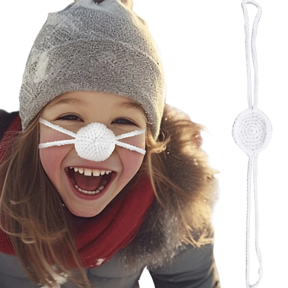 Crochet Nose Cover Nose Warmer Anti Dust Handmade Mitten Windproof Soft Nasal Cover Breathable Outdoor Frost Protection