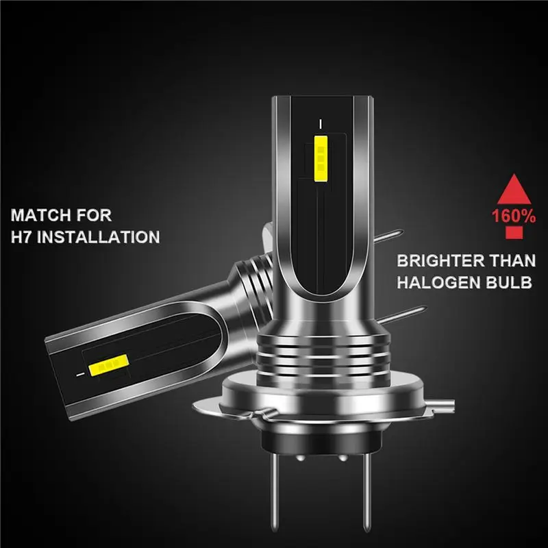 4Pcs 자동차 H7 LED 전구 헤드 라이트 램프 화이트 6000K 80W CSP 칩 6SMD 오토바이 안개 램프 1860 16000LM 러닝 라이트