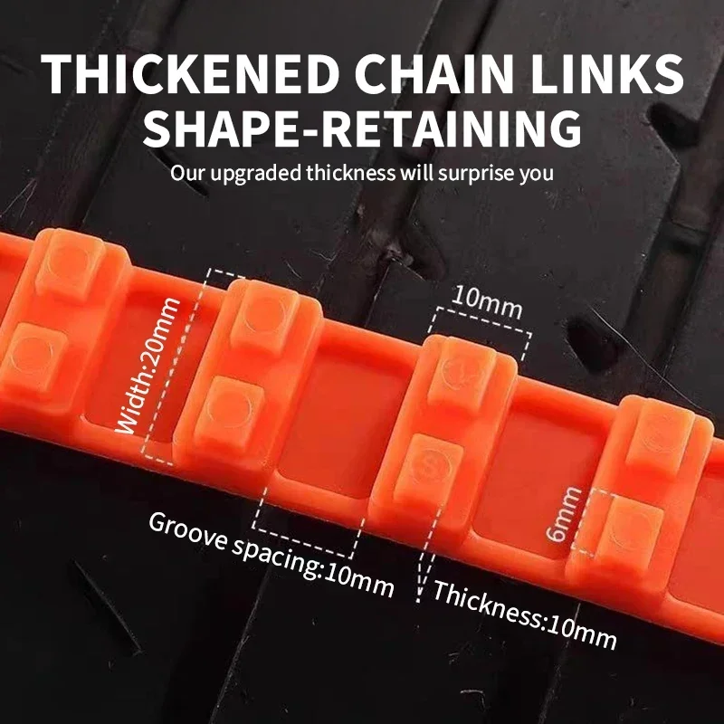10/20pcs Car Tyre Snow Chains Anti-skid Winter Outdoor Car Tire Wheel Chain Emergency Double Grooves Anti Slip Accessories