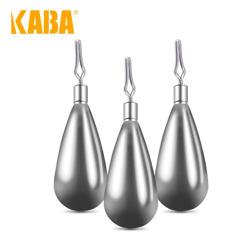 KABA Tungsten Fishing Sinker Teardrop Drop Shot Weights 3.5g 5.3g 10.5g